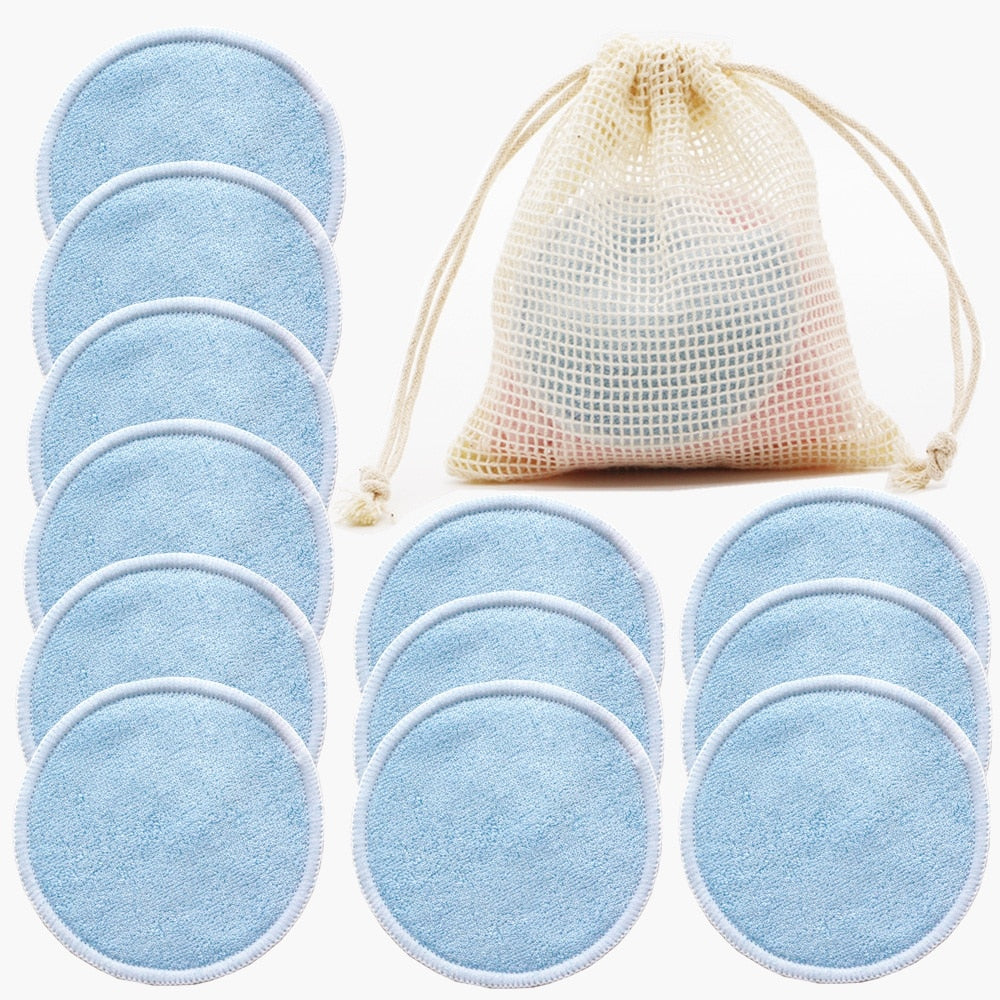 Reusable Bamboo Makeup Remover Pads 12pcs/Pack