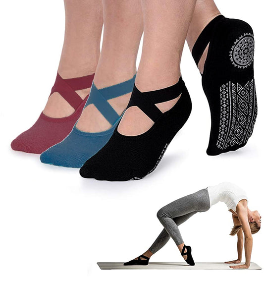 Women's Non-Slip Yoga Socks Ideal For Pilates Barre Yoga And Ballet