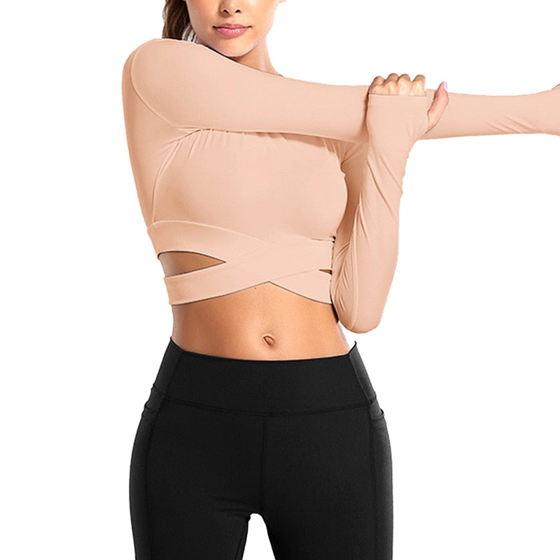 Women's Yoga Long Sleeve Crop Top