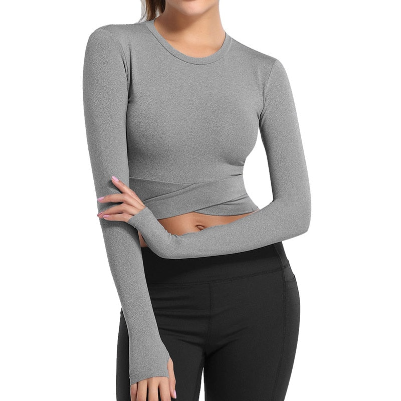 Women's Yoga Long Sleeve Crop Top