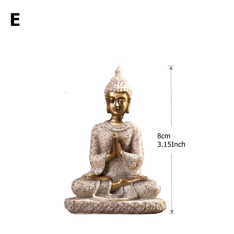 Miniature Sandstone Buddha Statues