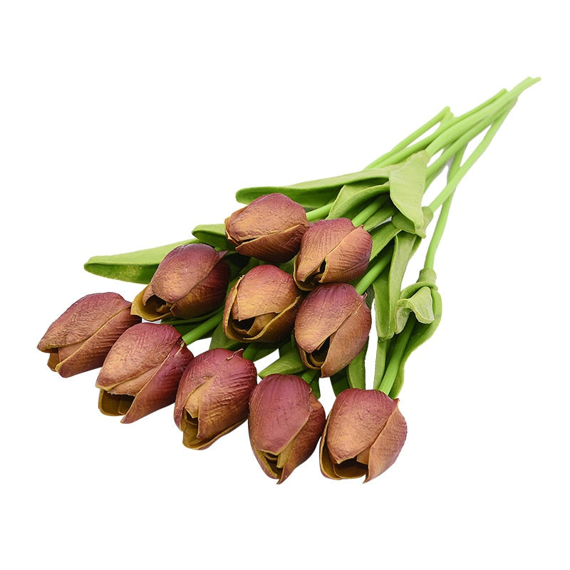 Beautiful 10PC Artificial Tulip Flower Bouquet