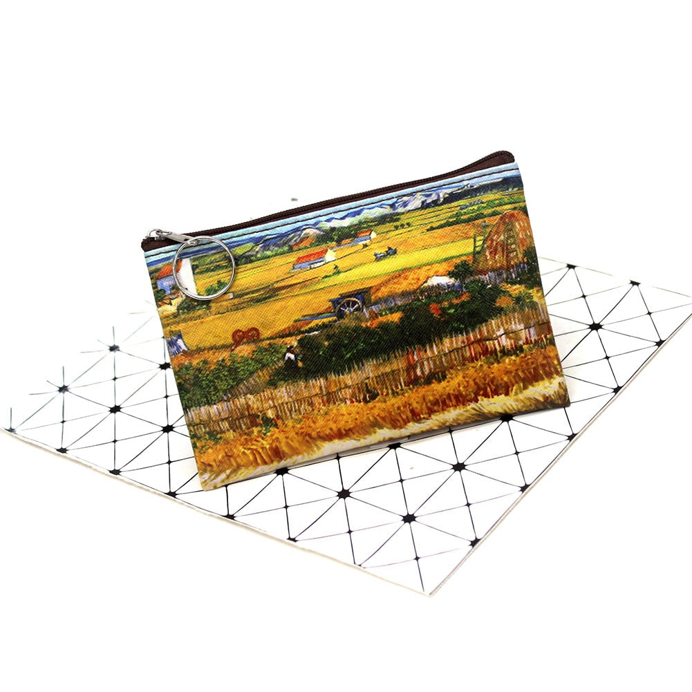 Mini Vintage Oil Painting Coin Purse