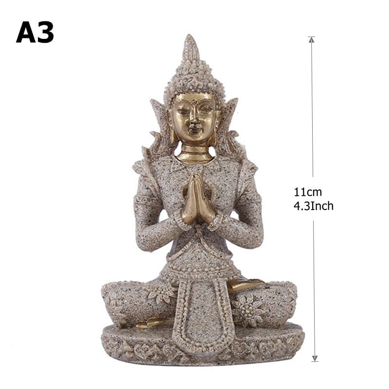 Miniature Sandstone Buddha Statues