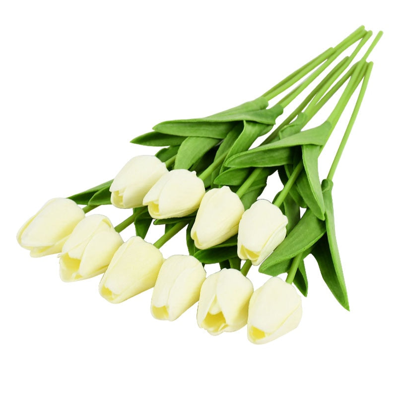 Beautiful 10PC Artificial Tulip Flower Bouquet