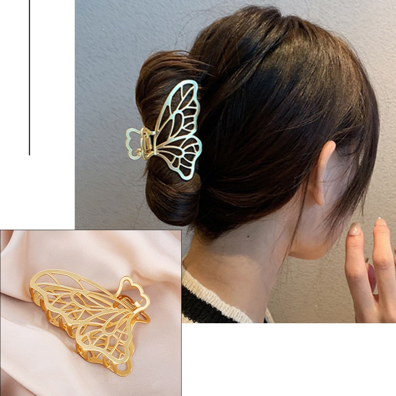 Women's Elegant Geometric Metal Hair Claw Clips