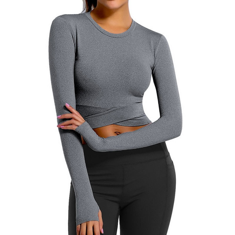 Women's Yoga Long Sleeve Crop Top