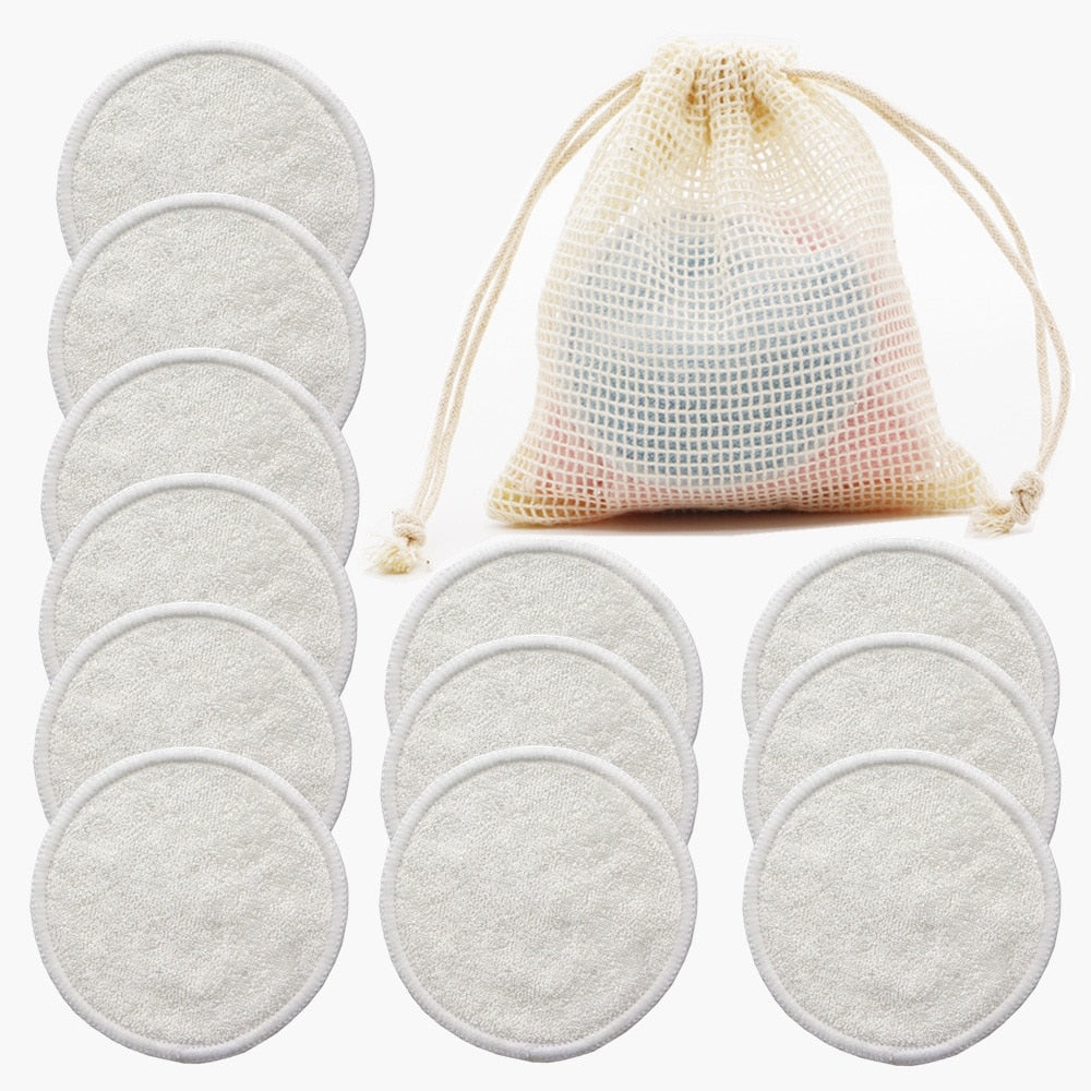 Reusable Bamboo Makeup Remover Pads 12pcs/Pack