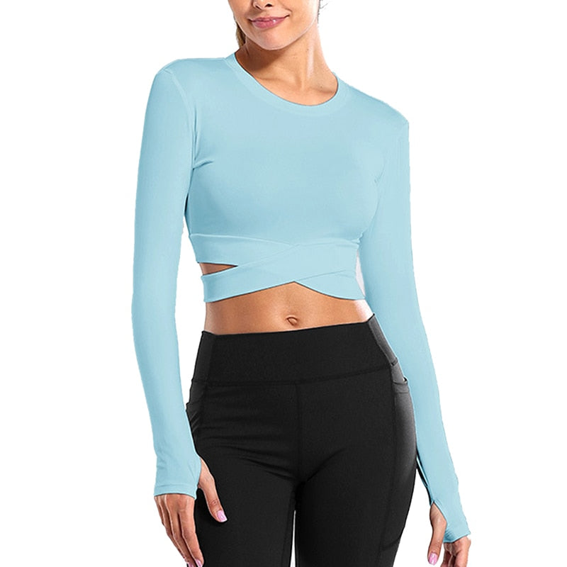 Women's Yoga Long Sleeve Crop Top