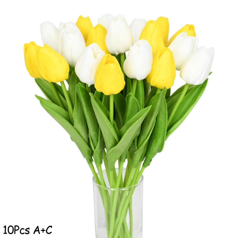 Beautiful 10PC Artificial Tulip Flower Bouquet