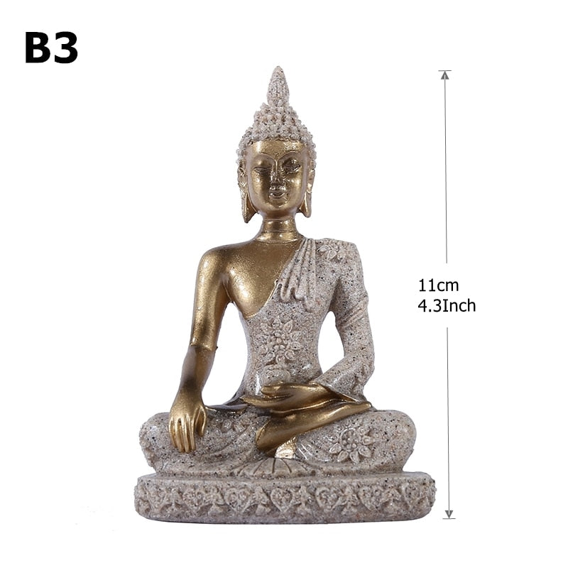 Miniature Sandstone Buddha Statues