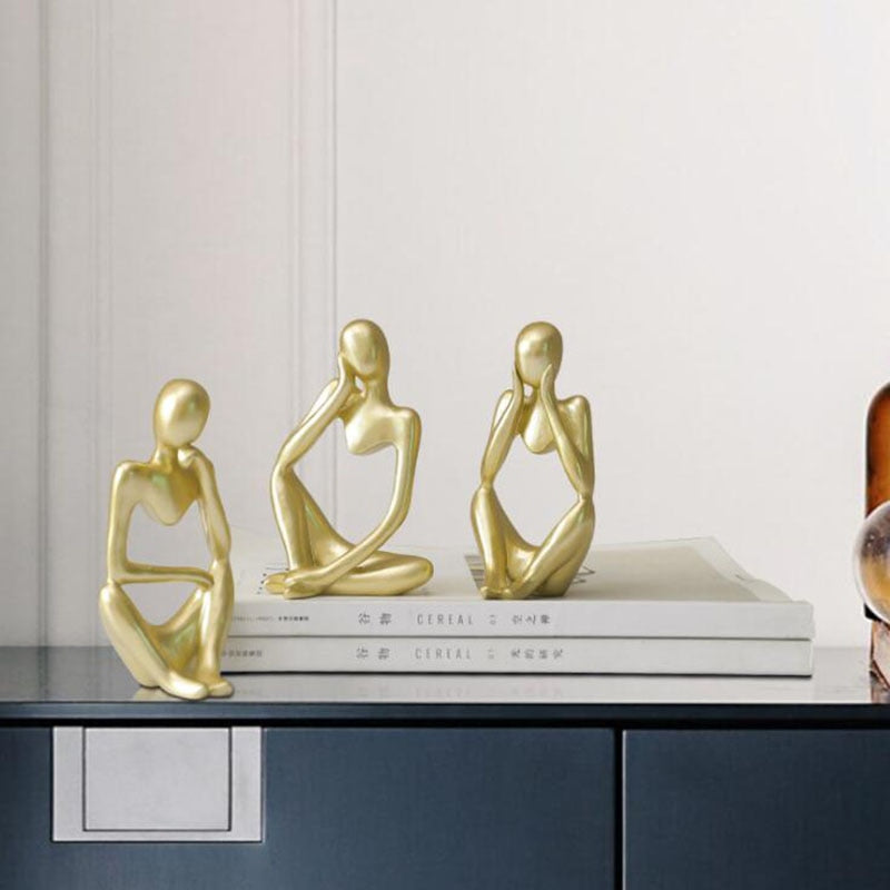 Resin Nordic Abstract Thinker Statue