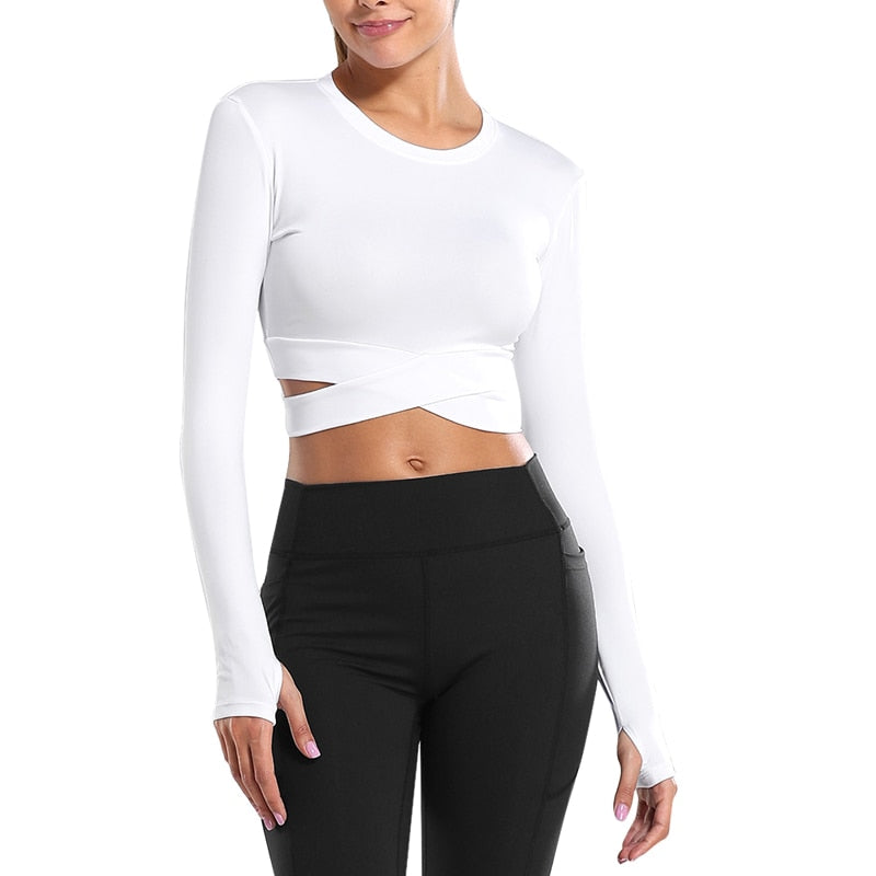 Women's Yoga Long Sleeve Crop Top