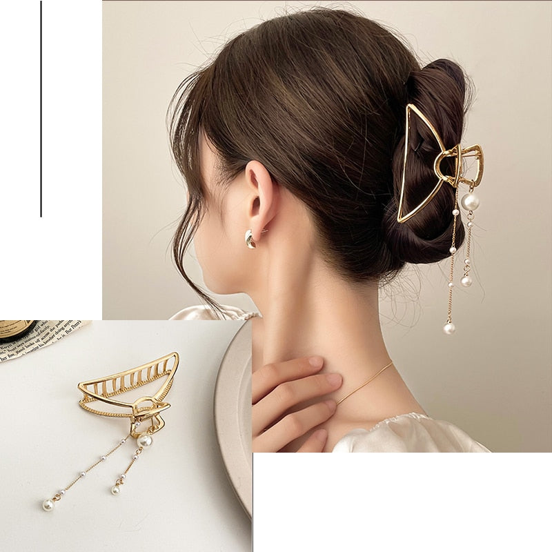 Women's Elegant Geometric Metal Hair Claw Clips