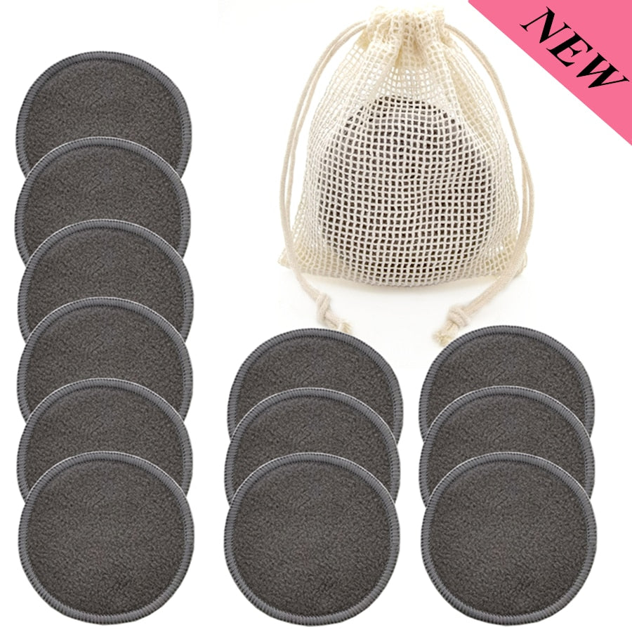 Reusable Bamboo Makeup Remover Pads 12pcs/Pack