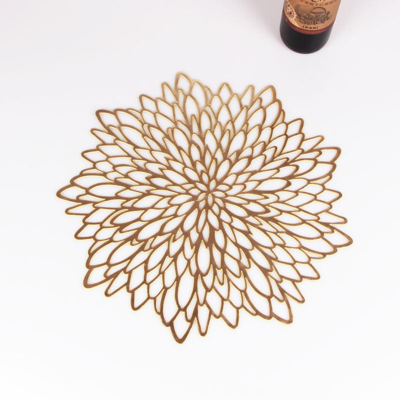 4pc/6PC Dining Table Lotus Leaf Design Placemats