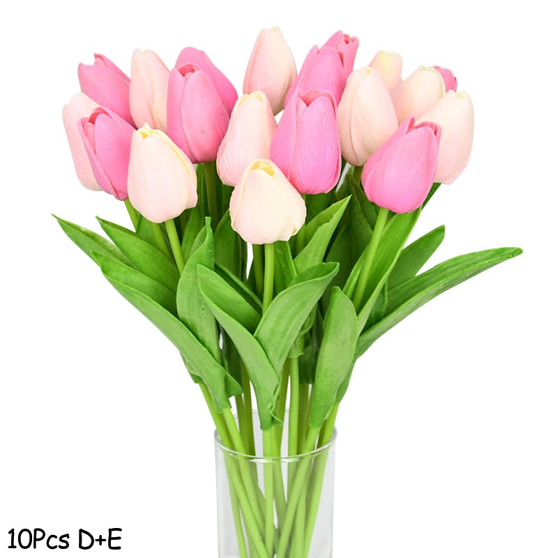 Beautiful 10PC Artificial Tulip Flower Bouquet