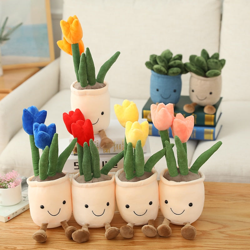 Adorable Lifelike Plush Stuffed Succulent Plant Toys