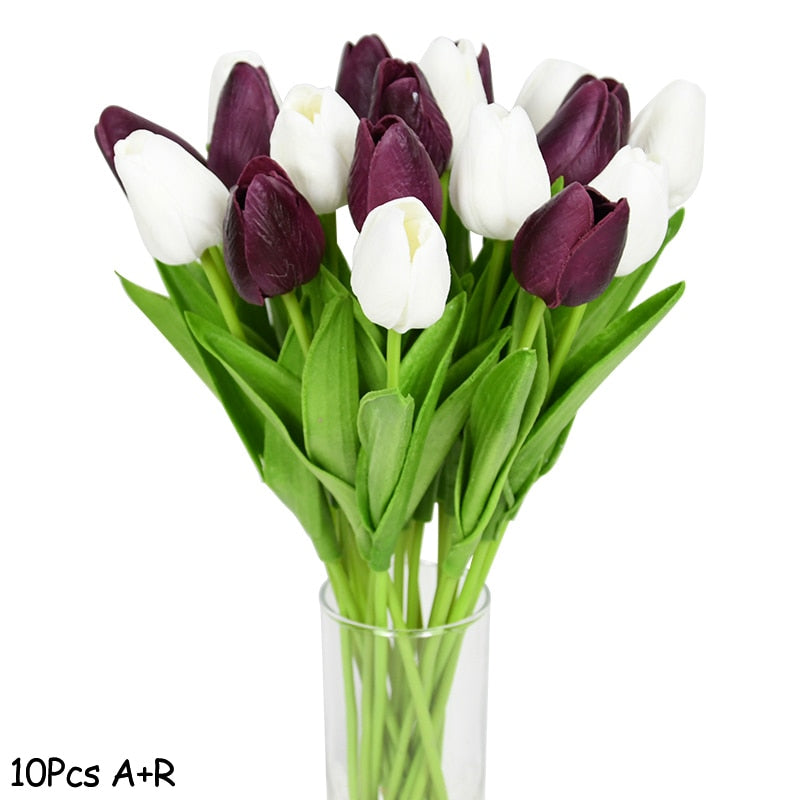 Beautiful 10PC Artificial Tulip Flower Bouquet