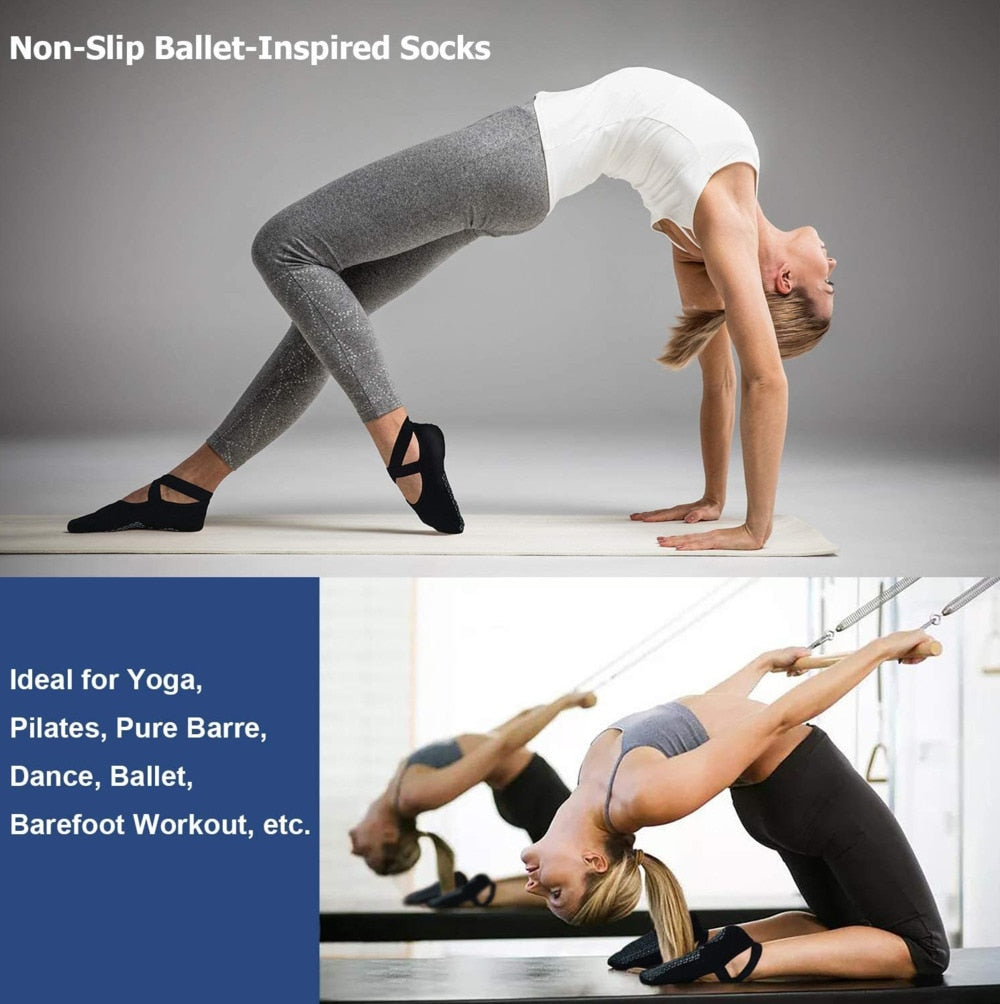 Women's Non-Slip Yoga Socks Ideal For Pilates Barre Yoga And Ballet