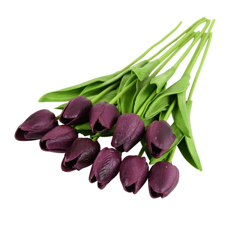 Beautiful 10PC Artificial Tulip Flower Bouquet