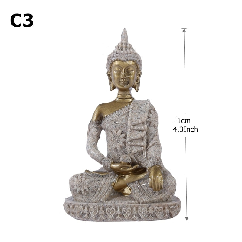 Miniature Sandstone Buddha Statues