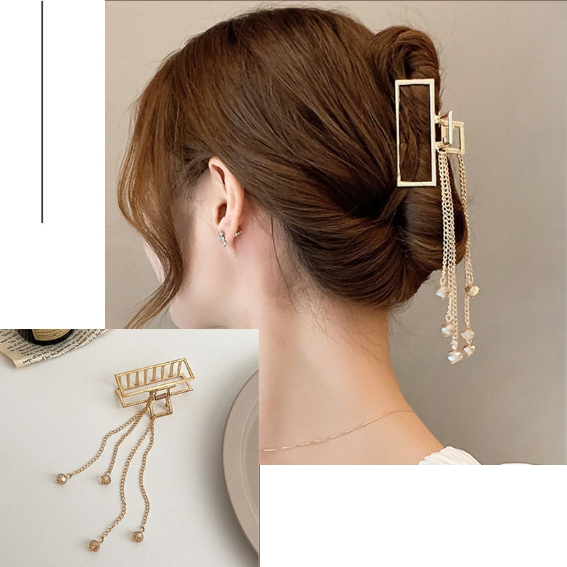 Women's Elegant Geometric Metal Hair Claw Clips