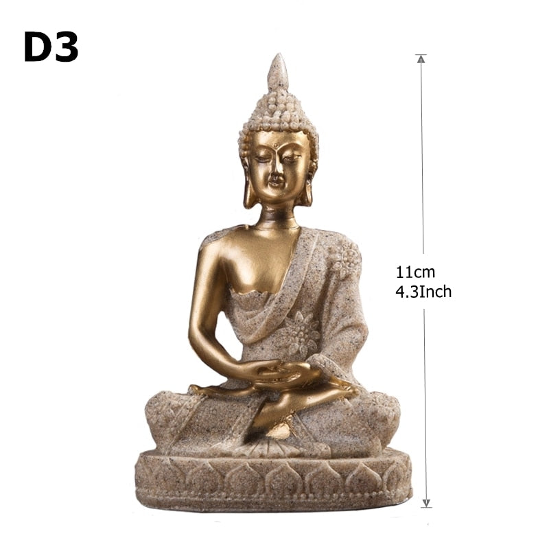 Miniature Sandstone Buddha Statues