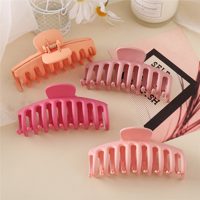 Women's Solid Color Large Claw Hair Clip