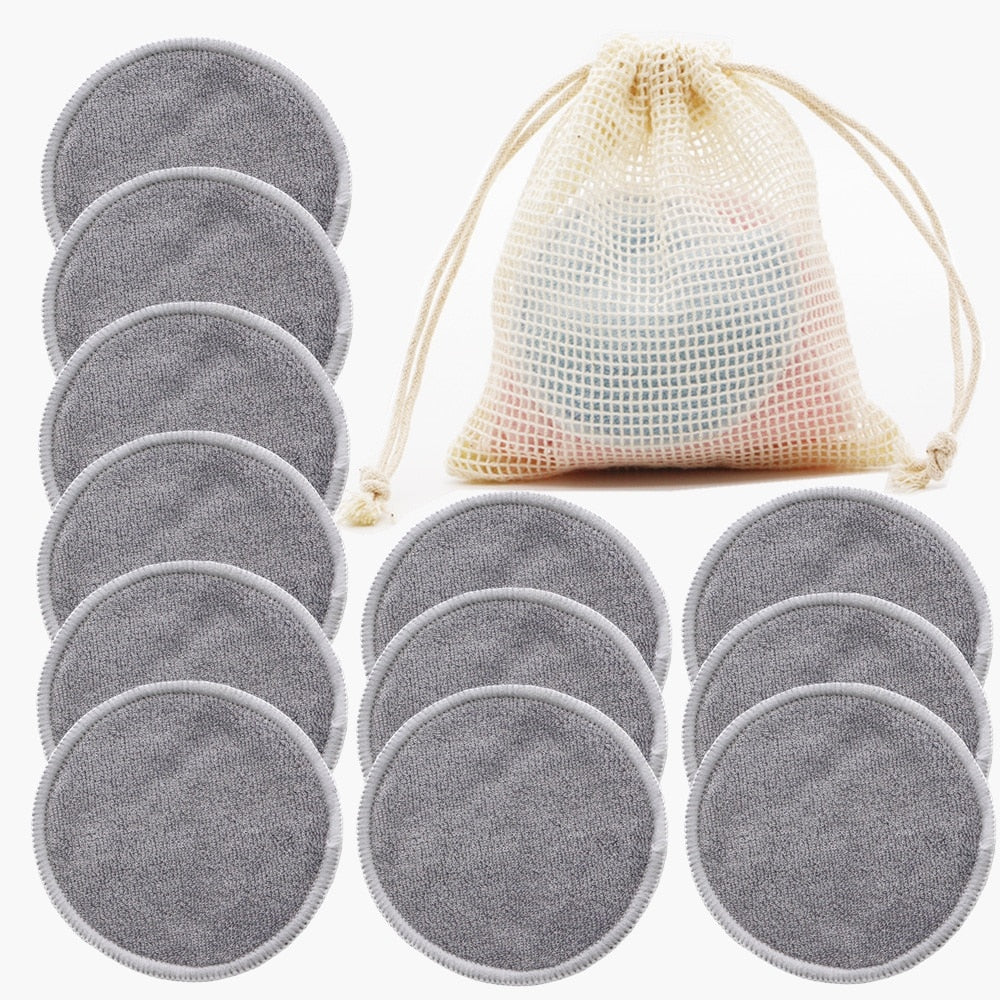 Reusable Bamboo Makeup Remover Pads 12pcs/Pack