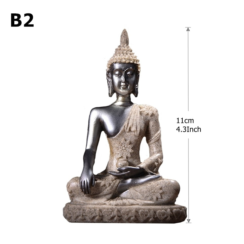 Miniature Sandstone Buddha Statues