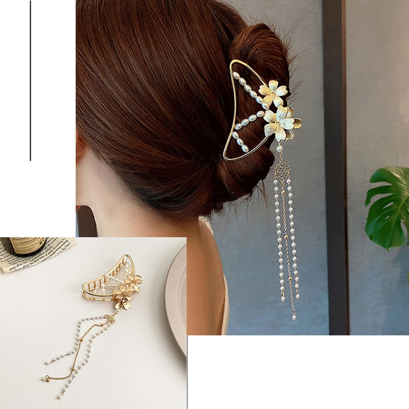 Women's Elegant Geometric Metal Hair Claw Clips