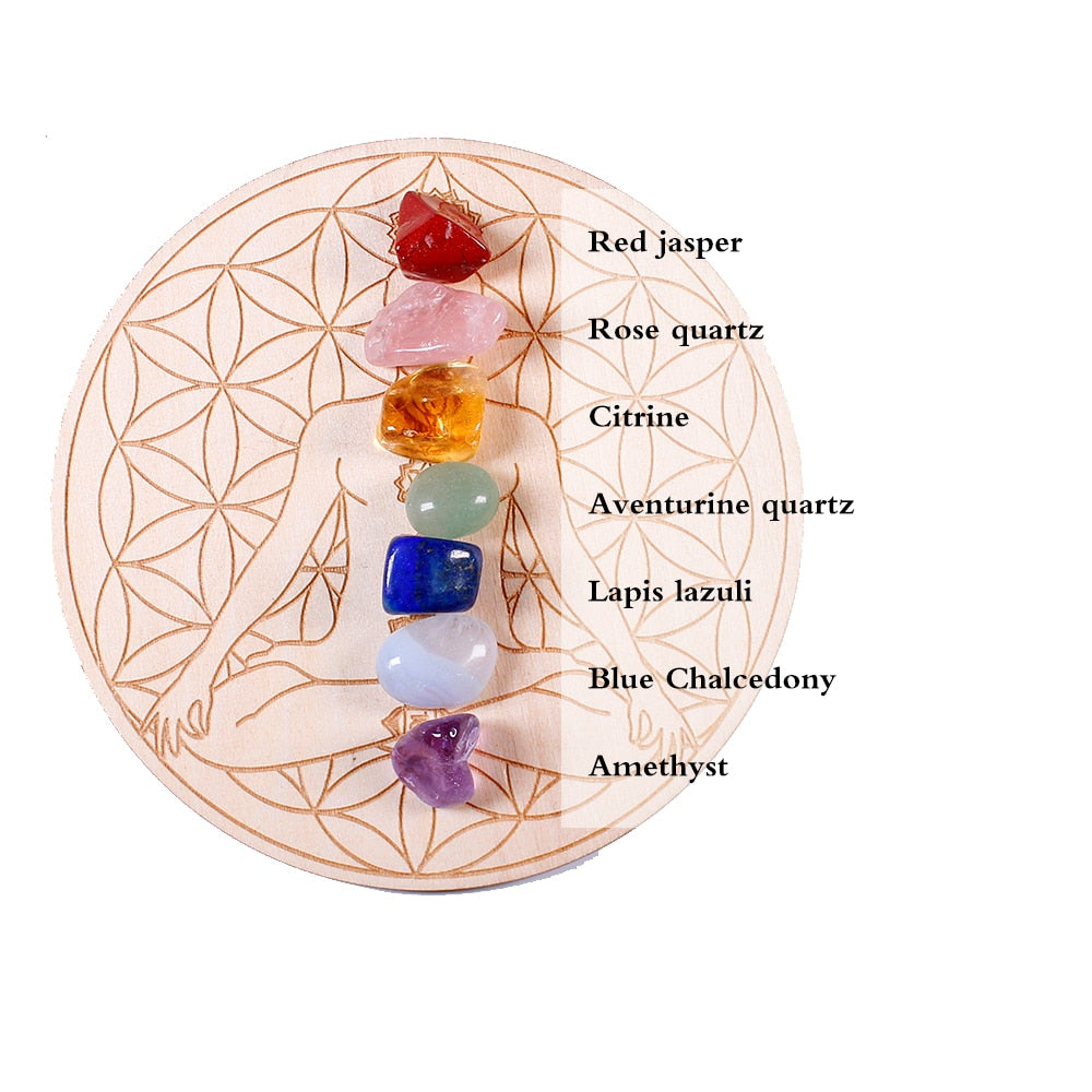 7pc/set Natural Chakra Healing Stones