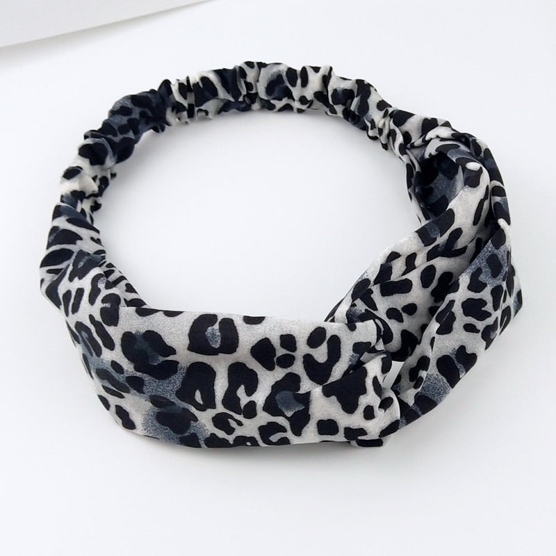 Women's Solid And Flower Print Turban Style Headbands