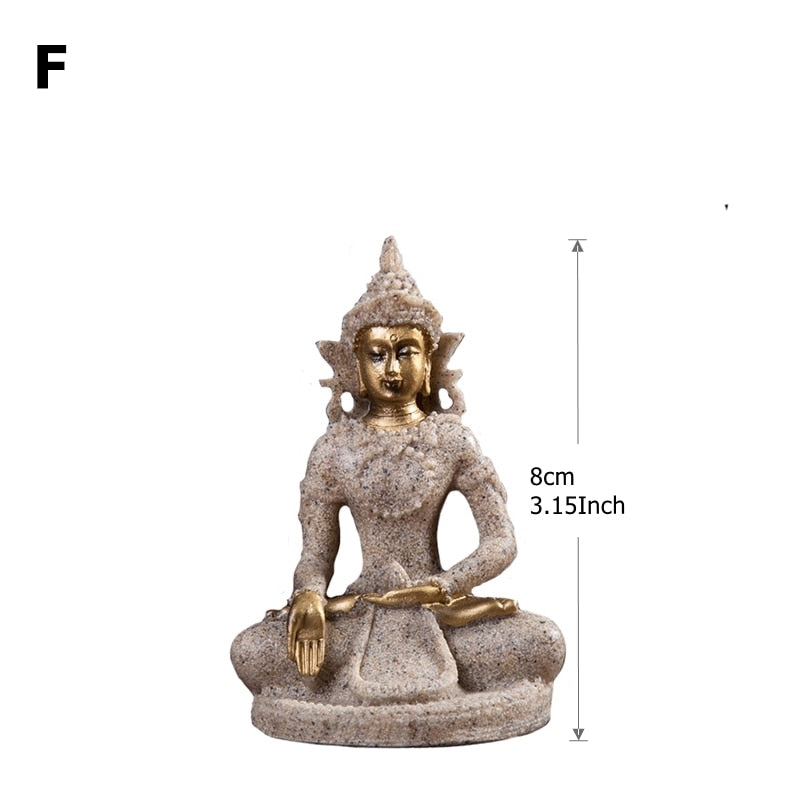 Miniature Sandstone Buddha Statues