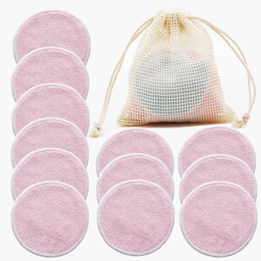 Reusable Bamboo Makeup Remover Pads 12pcs/Pack