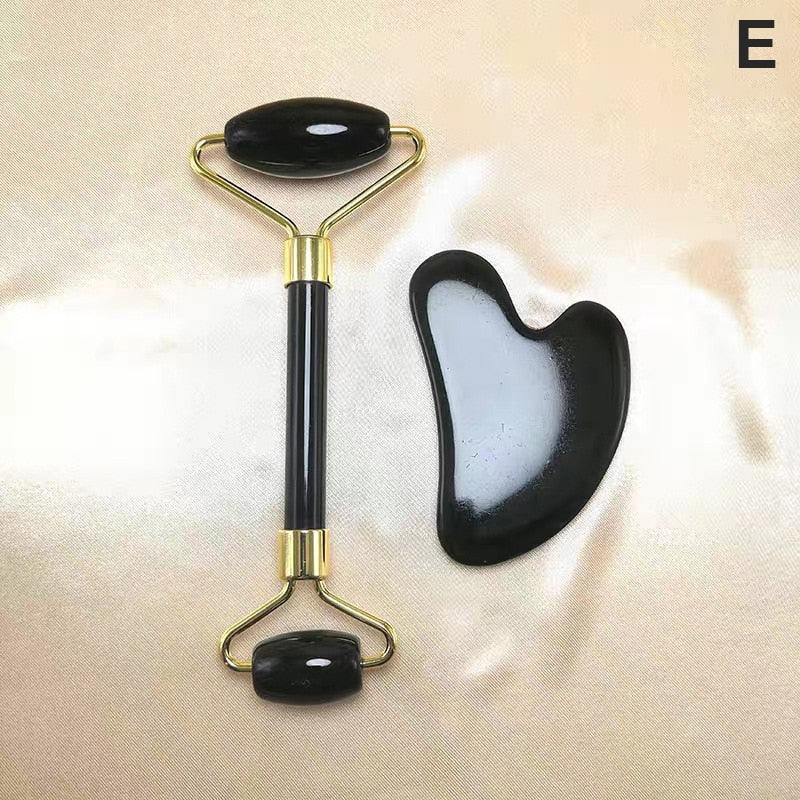 2pc/set Face Massager With Gua Sha Scraper Board