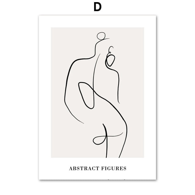 Nordic Fashion Abstract Minimalist Canvas Posters