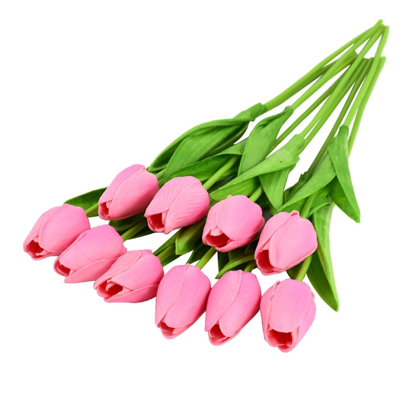 Beautiful 10PC Artificial Tulip Flower Bouquet