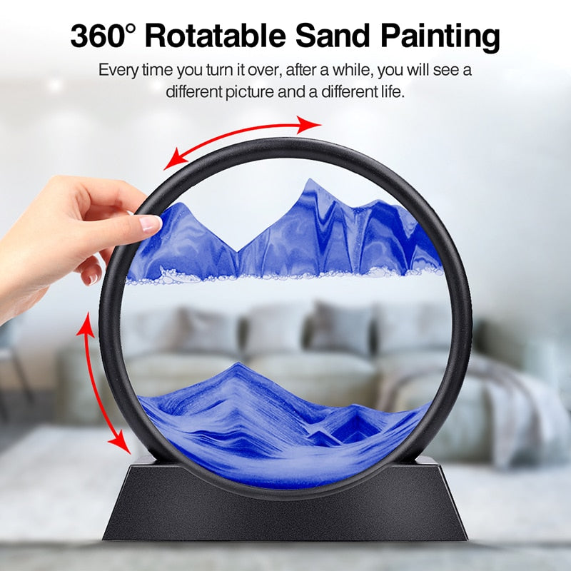 Moving 3D Hourglass Sand Art