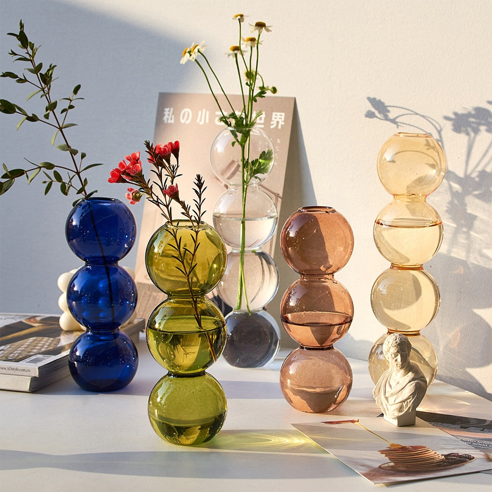 Nordic Design Glass Bubble Vase