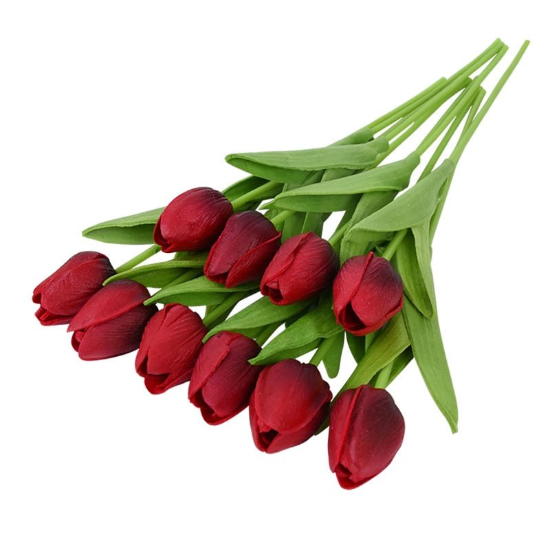 Beautiful 10PC Artificial Tulip Flower Bouquet