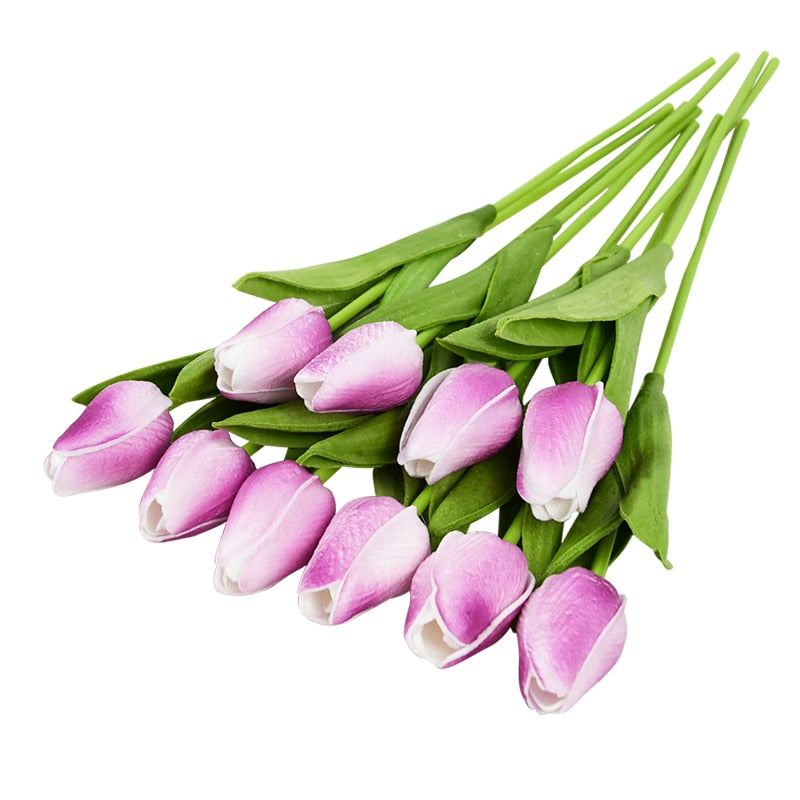 Beautiful 10PC Artificial Tulip Flower Bouquet