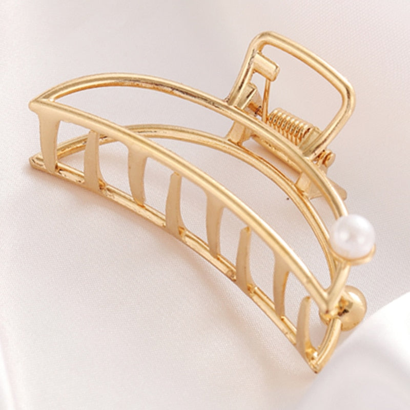 Women's Elegant Geometric Metal Hair Claw Clips