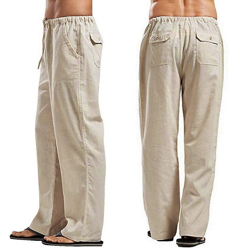 Men's Linen Wide Leg Yoga/Streetwear Pants