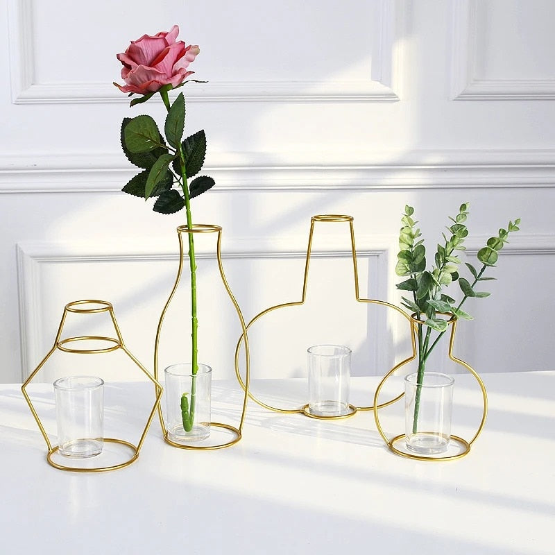 Nordic Style Retro Iron Flower Vases