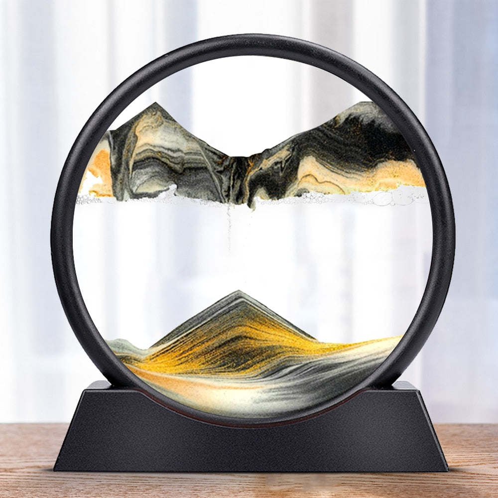 Moving 3D Hourglass Sand Art