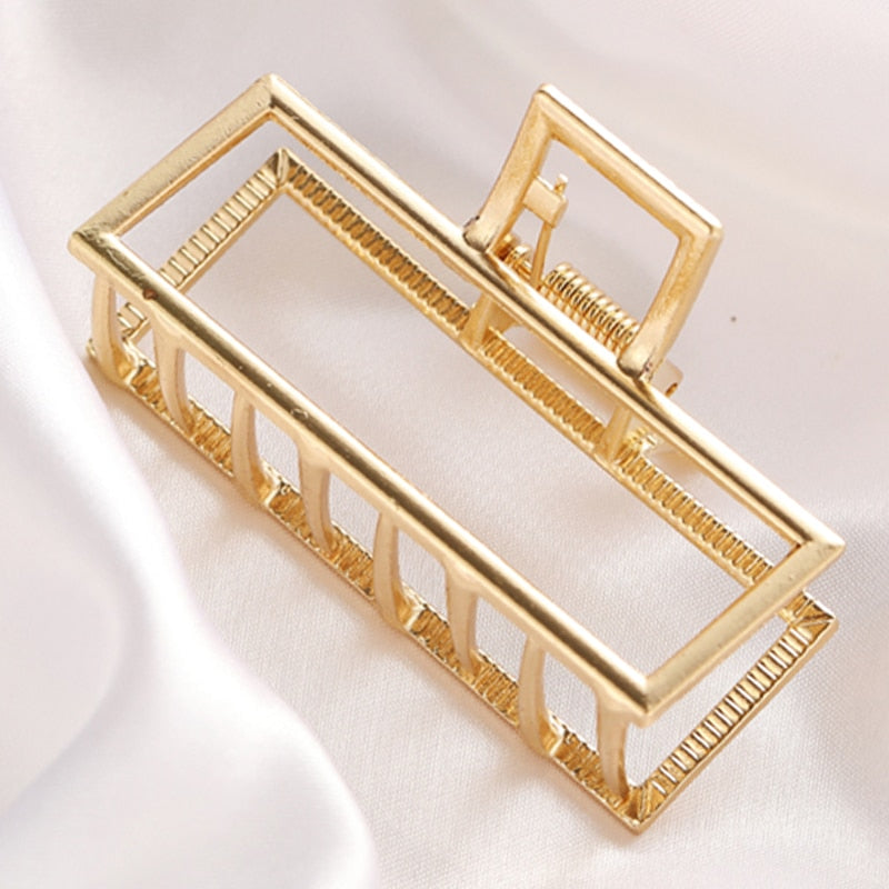 Women's Elegant Geometric Metal Hair Claw Clips