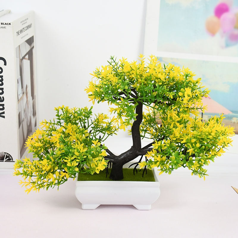 Small Artificial Bonsai Tree Potted Plant