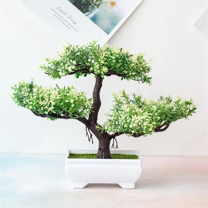 Small Artificial Bonsai Tree Potted Plant